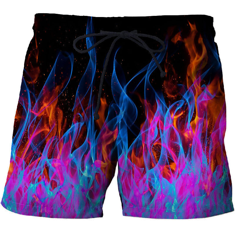 3D Shorts Fun Printing Breathable Sports Swimming Trunks Men