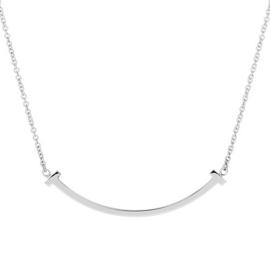Sterling silver smiley face necklace women