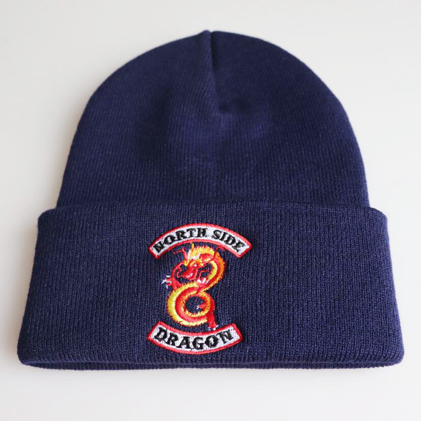 Embroidered knit hat