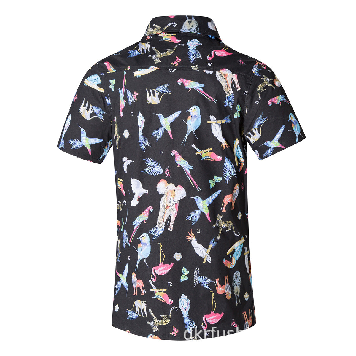 Men's Shirt Fashion Print Short Sleeve Beach Casual Loose Top