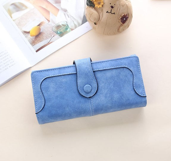 Women's Long Wallet retro grinding stitching