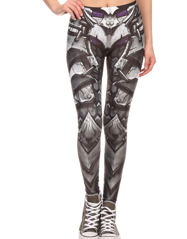 Fashion mech printing type stretch tights leggings wear leggings