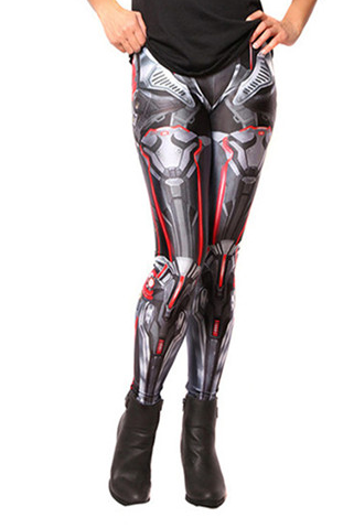 Fashion mech printing type stretch tights leggings wear leggings