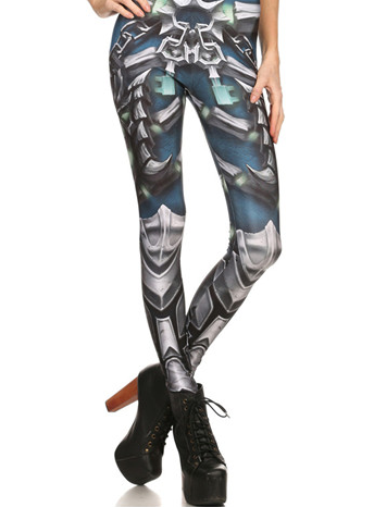 Fashion mech printing type stretch tights leggings wear leggings