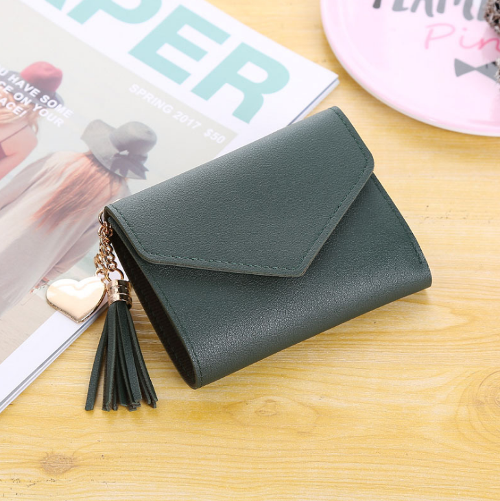 Tassel pendant love wallet