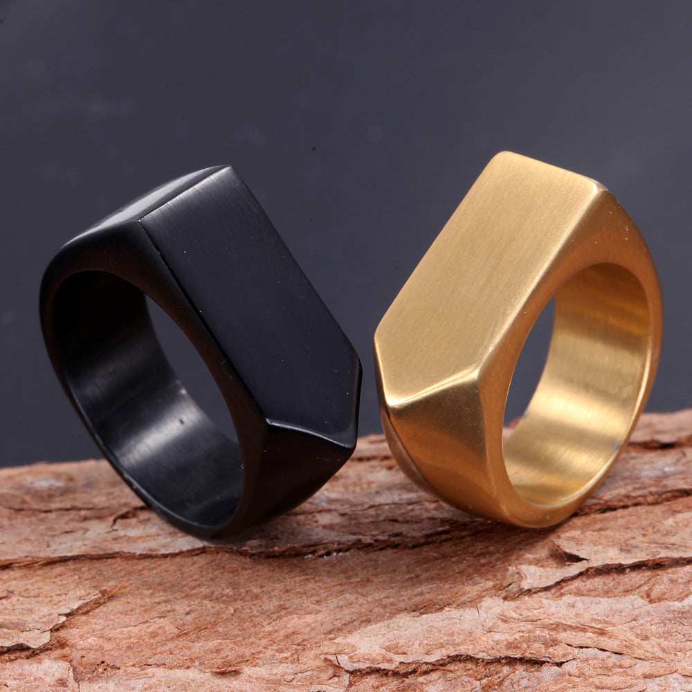 Flat-Top Stainless Steel Ring for Men