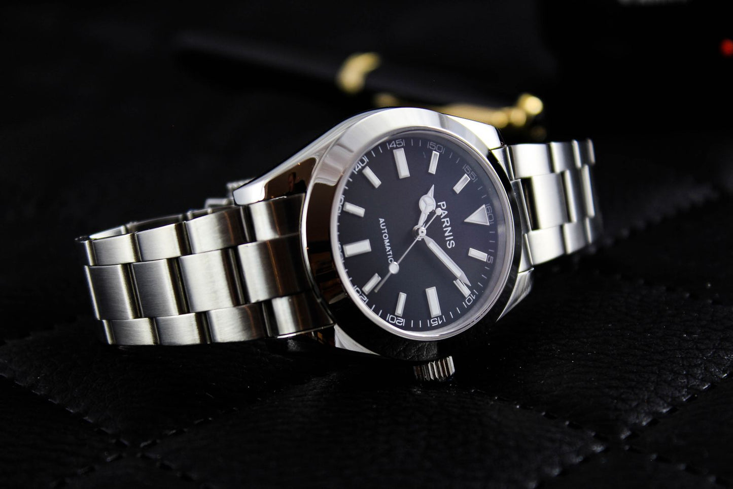 Black sapphire mirror imported movement men's watch