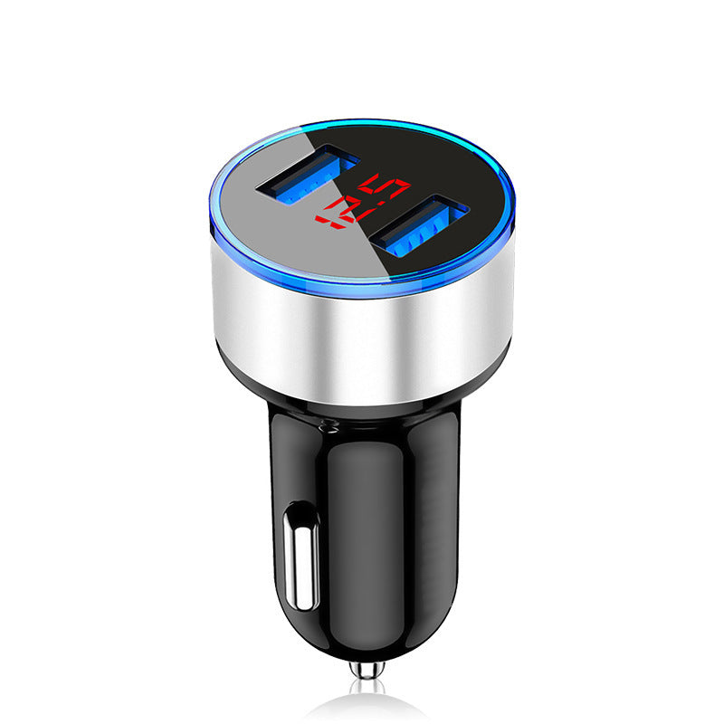 Aluminum Alloy Car Charger Digital Display Car Charger