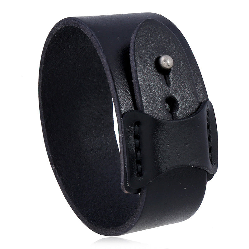 Cow Leather Irregular Bracelet For Men