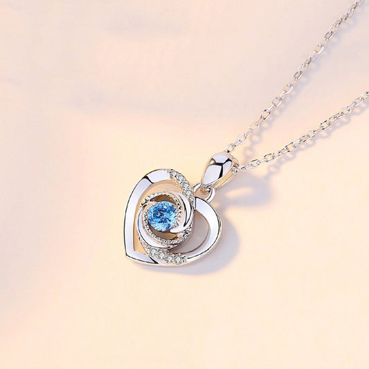 Sterling Silver Eternal Heart Necklace Women