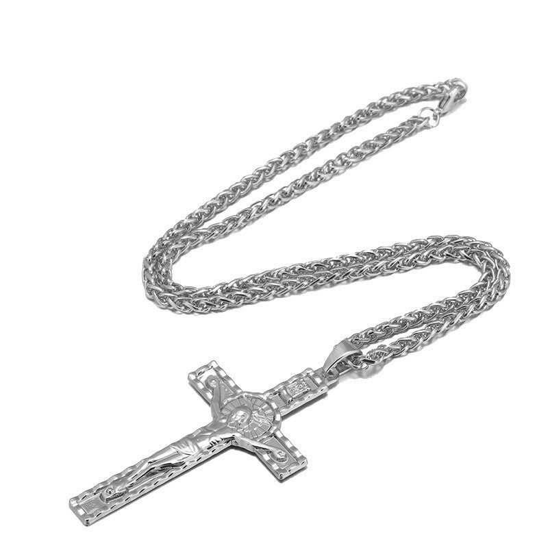 Men And Women Hip Hop Necklace Jesus Cross Pendant Necklace Accessories