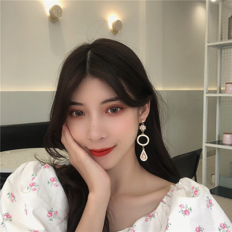 Asymmetrical Long Tassel Earrings Simple Earrings Women