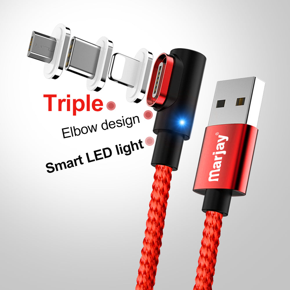 Android Type-c Magnetic Data Cable Three In One