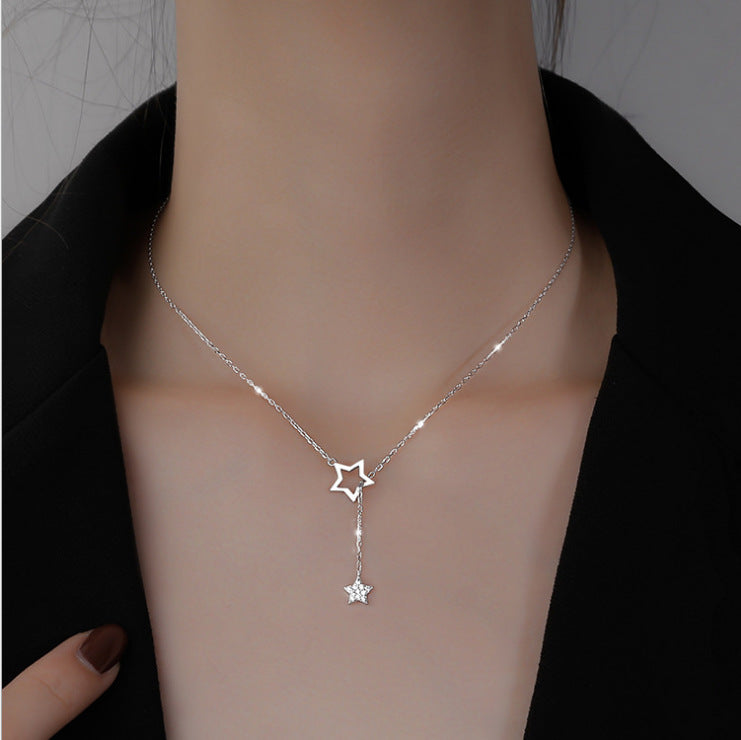 Flash Diamond Star Necklace Women