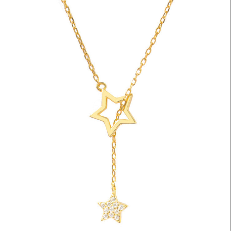 Flash Diamond Star Necklace Women