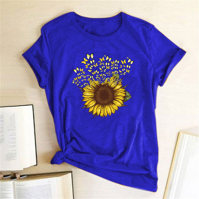 Creative Giraffe Short Sleeve T-shirt Women