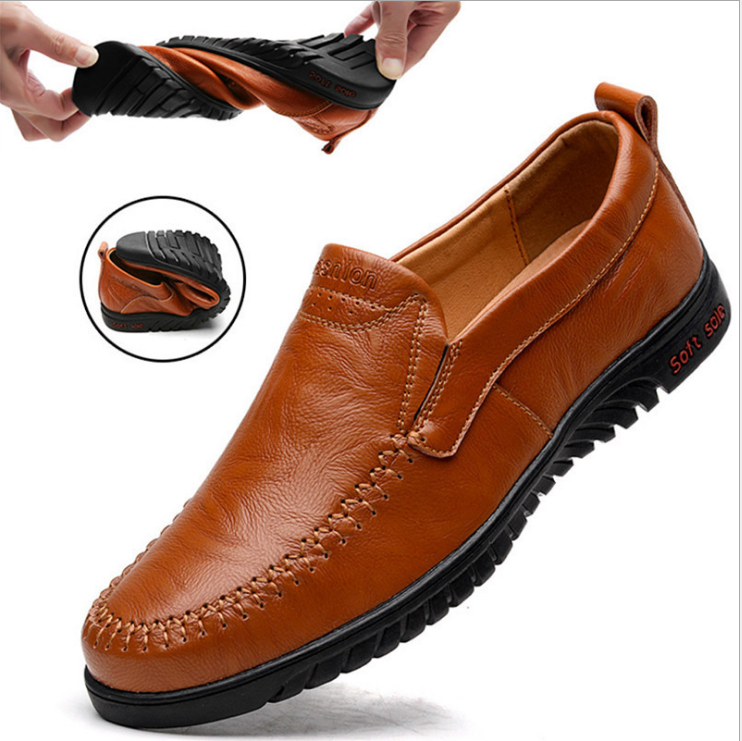 Men Shoes Genuine leather Comfortable Men Casual Shoes Footwear Chaussures Flats Men Slip On Lazy Shoes Zapatos Hombre