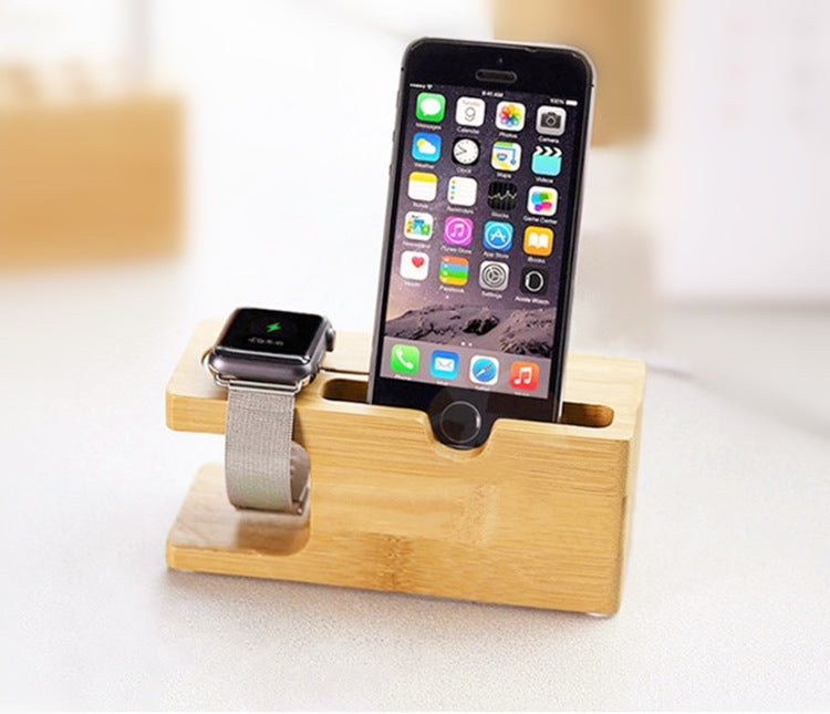 Watch bamboo stand smart phone stand lazy phone stand