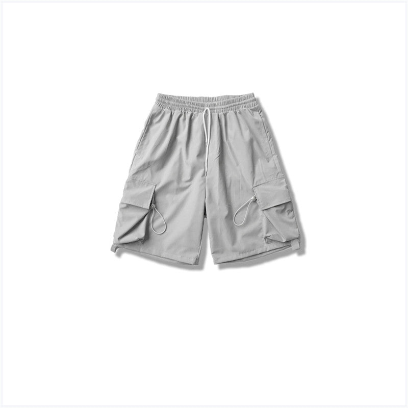 Solid Color Wild Big Pocket Cargo Shorts