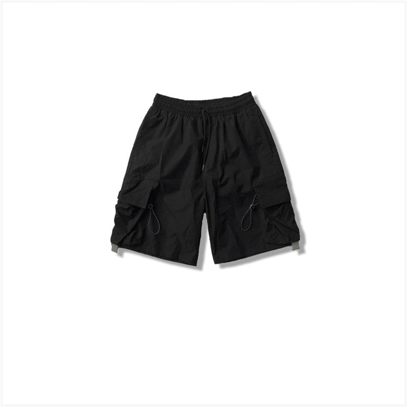 Solid Color Wild Big Pocket Cargo Shorts