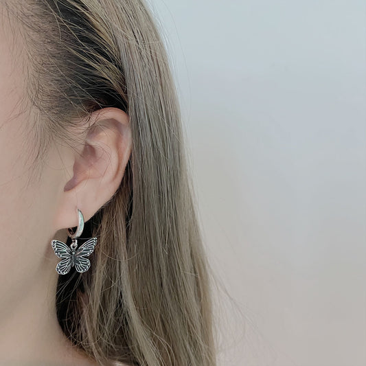 Hong Kong Style Retro Butterfly Shape Earrings Earrings Women