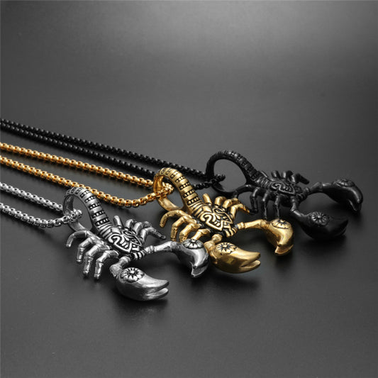 Scorpion Pendant Necklace 316L Stainless Steel Men Chain Necklace Fashion Men Jewelry