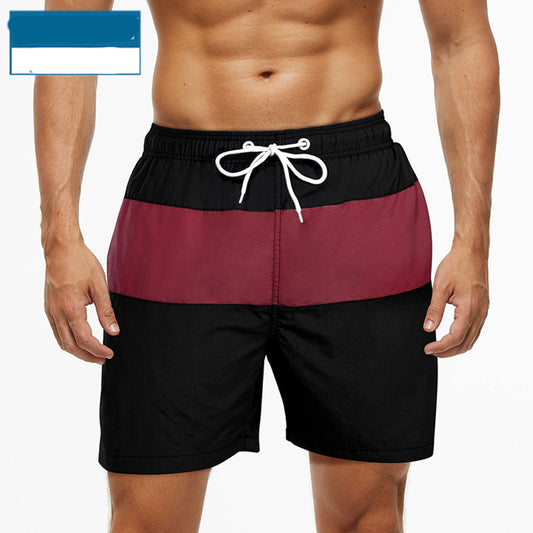 Stitching Four-point Men's Plus Size Swimming Beach Shorts