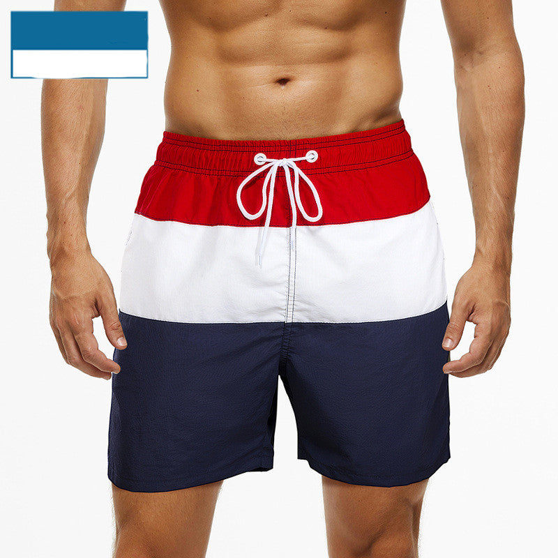 Stitching Four-point Men's Plus Size Swimming Beach Shorts