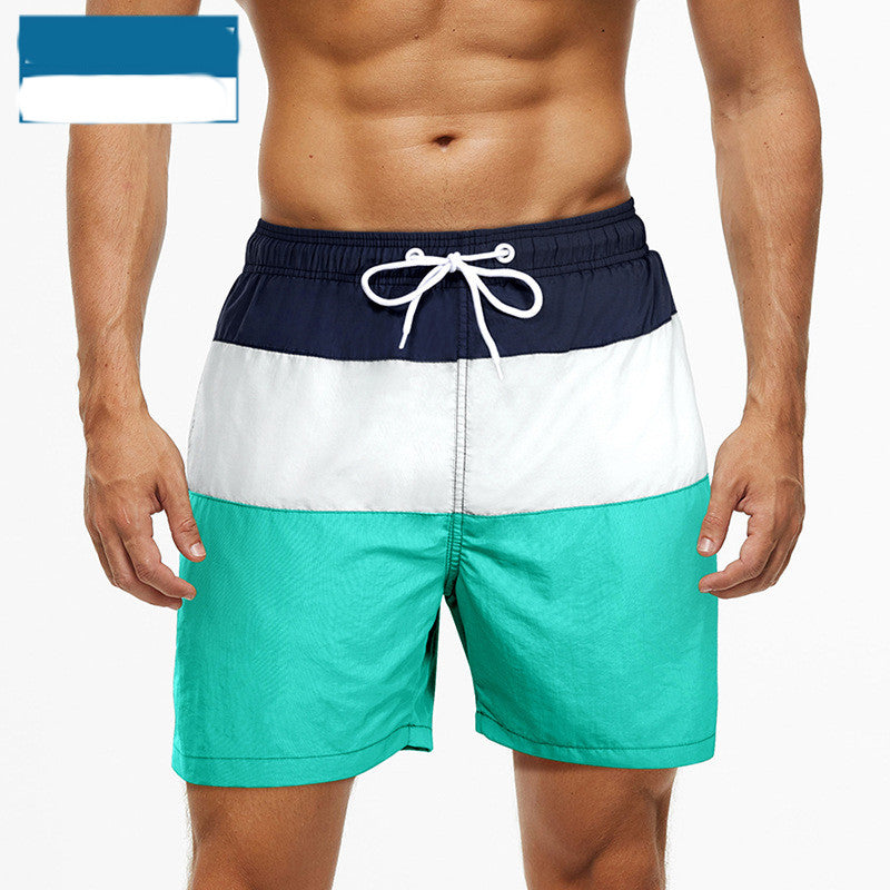 Stitching Four-point Men's Plus Size Swimming Beach Shorts