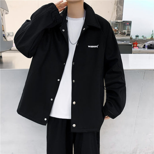 Casual Jacket Men Stand Collar Loose Men's Jacket