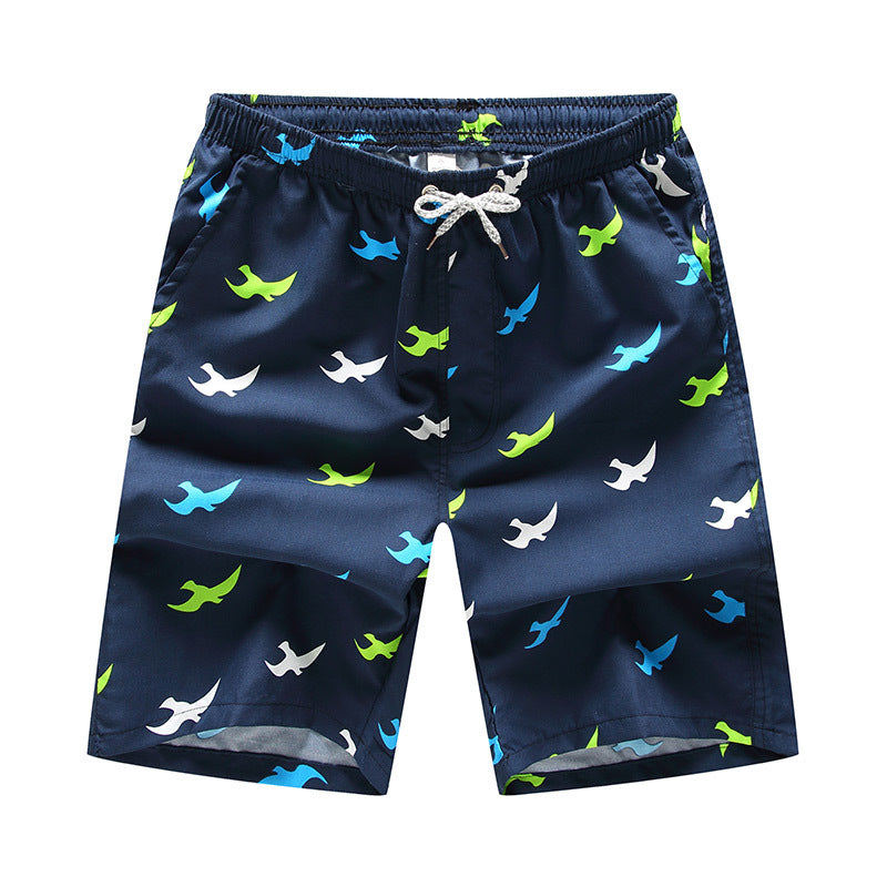 Men's Casual Loose Floral Beach Pants Shorts