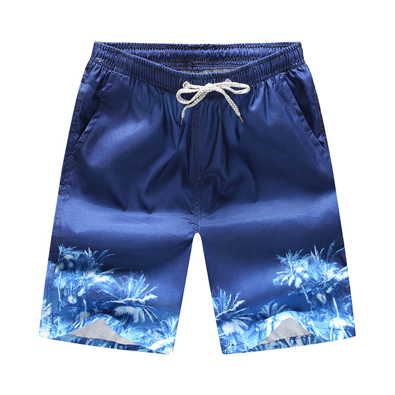 Men's Casual Loose Floral Beach Pants Shorts