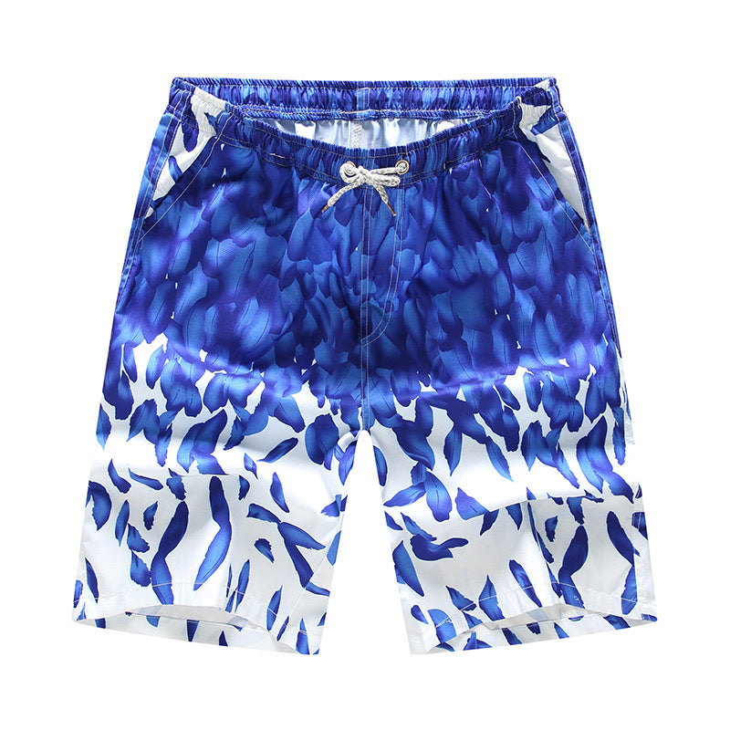 Men's Casual Loose Floral Beach Pants Shorts