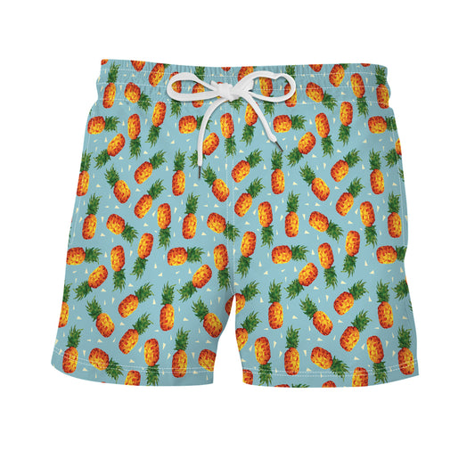 Pineapple Digital Print Men's Beach Shorts