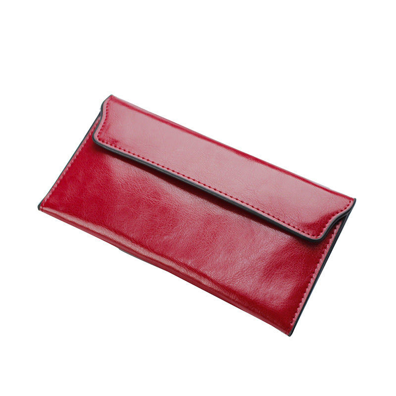 Long wallet women genuine leather