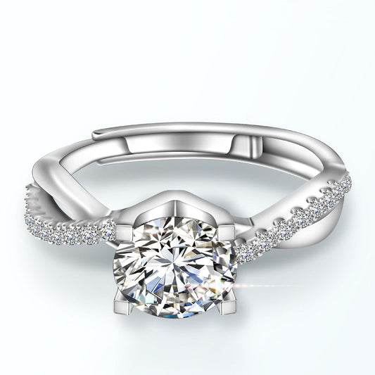Plated Moissanite Diamond Ring for Women