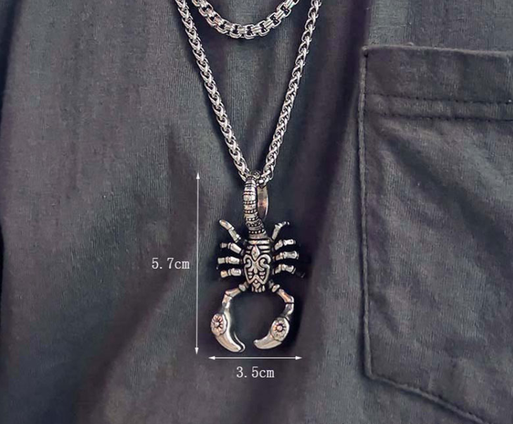 Japanese And Korean Retro Magic Scorpion Necklace Men