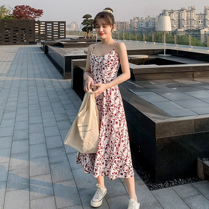 Floral Halter Dress Summer Fashion For Women