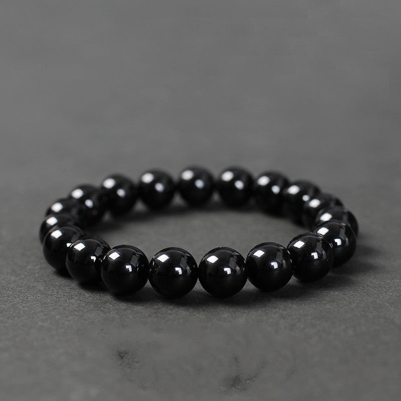 Black Agate Bracelet Transfer Beads For Men