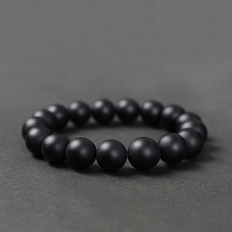 Black Agate Bracelet Transfer Beads For Men