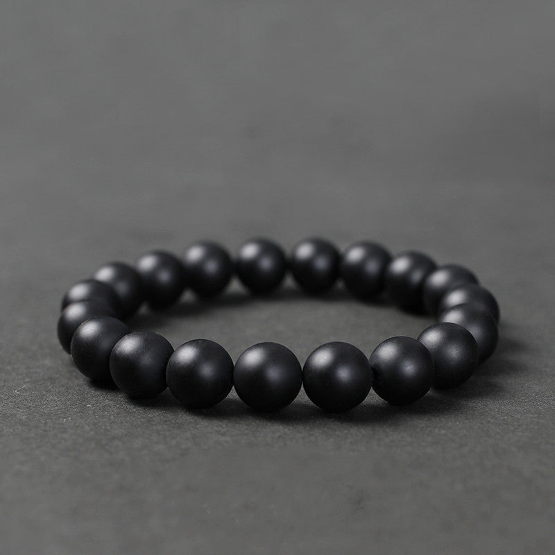 Black Agate Bracelet Transfer Beads For Men