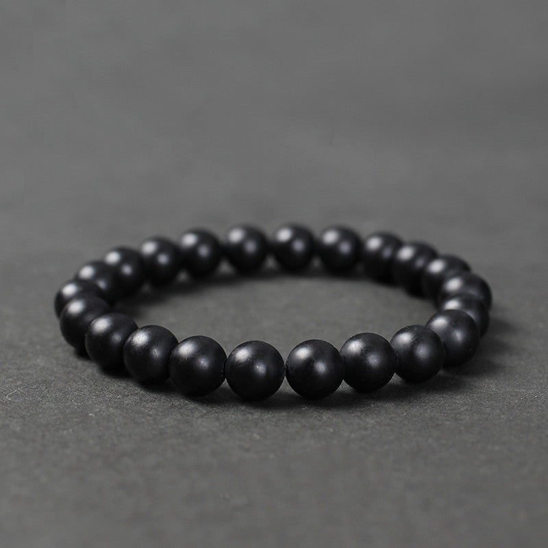 Black Agate Bracelet Transfer Beads For Men