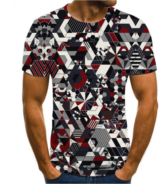 New 3D Digital Printing Camouflage Short Sleeved T Shirt Men And Women Casual Pullover Shirt