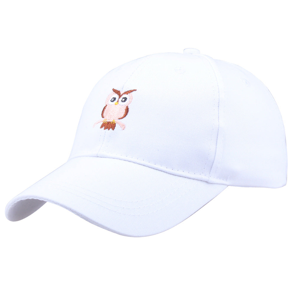 Cotton Embroidered Baseball Cap Owl LOGO Cap