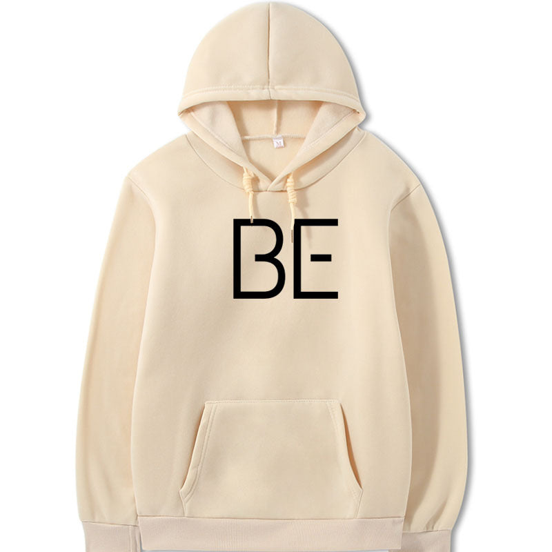 Printed Hoodie BE Letters Men And Women Plus Size Double Hood Sweater Women