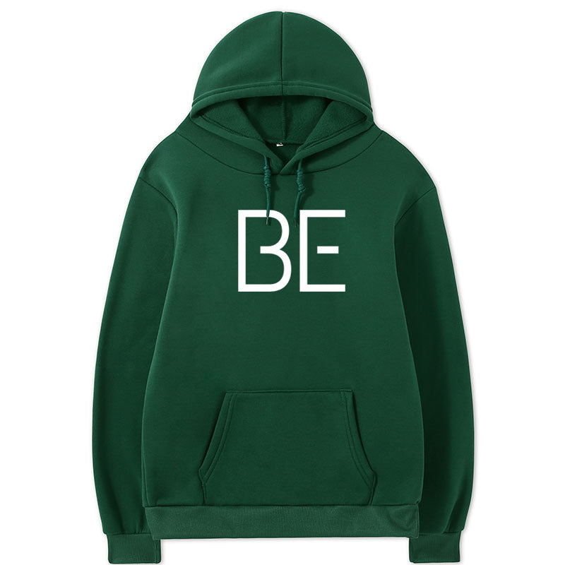 Printed Hoodie BE Letters Men And Women Plus Size Double Hood Sweater Women