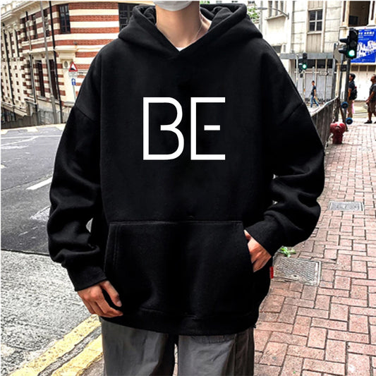 Printed Hoodie BE Letters Men And Women Plus Size Double Hood Sweater Women