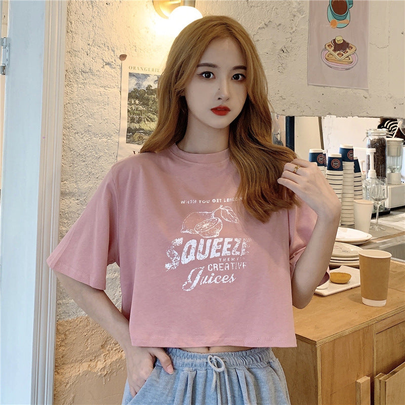 Summer Short Sleeve T-shirt Female Short