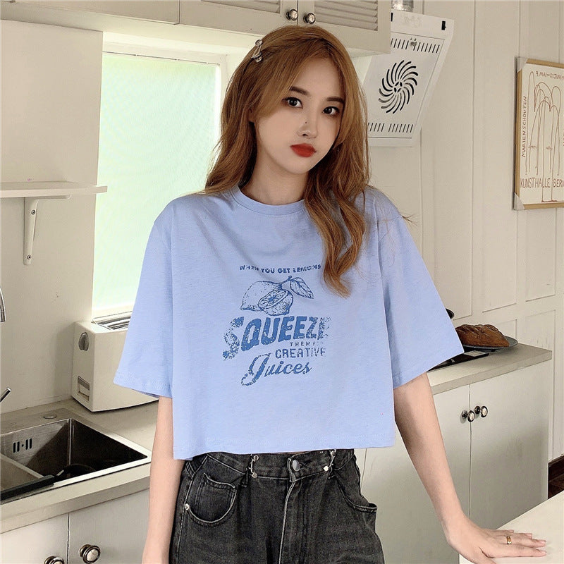 Summer Short Sleeve T-shirt Female Short