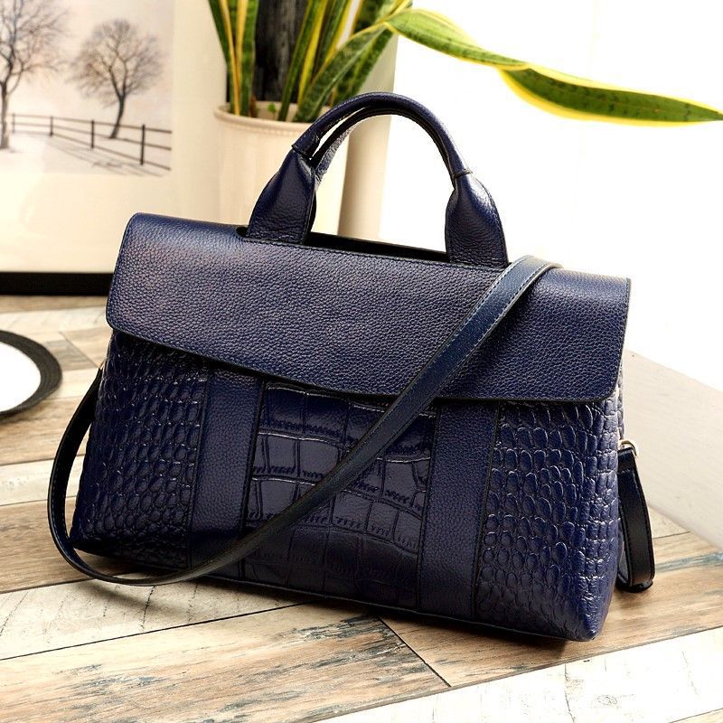 Leather  Pattern Handbag Large Capacity Ladies Bag New European And American Fashion All-match Messenger Shoulder Bag